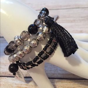 J. Jill Black & Silver Bracelet Trio
